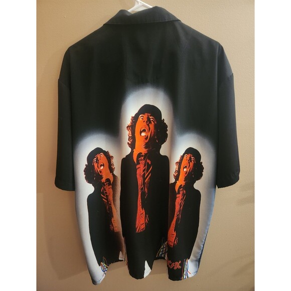 Vintage AC/DC Dragonfly Lounge Rockware All Over Print Shirt Rock Band Size XXL - Picture 4 of 5